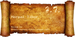 Herpai Tibor névjegykártya
